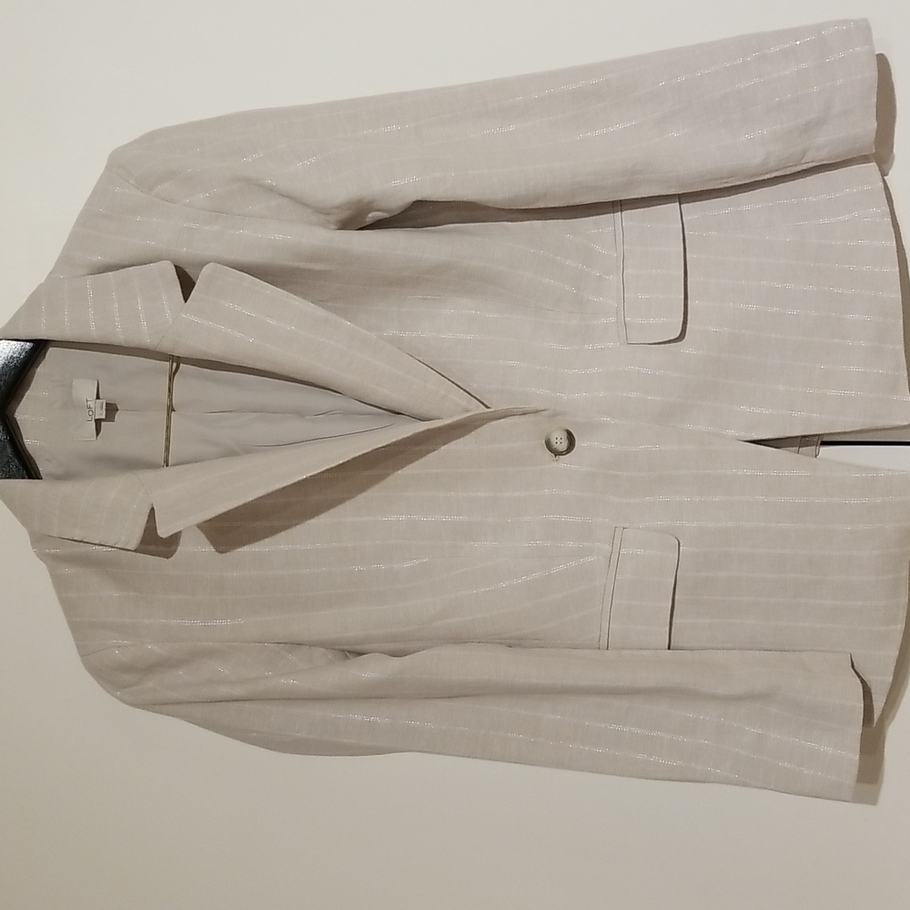 LOFT Boyfriend Oversized Linen Blazer